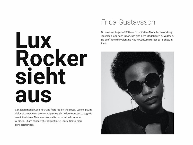 Lux Rocker sieht aus Eine Seitenvorlage