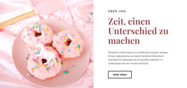 Rezepte für süßes Essen HTML5-Vorlage