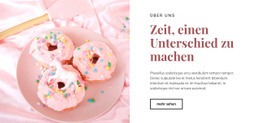 Rezepte Für Süßes Essen – Website-Mockup-Vorlage