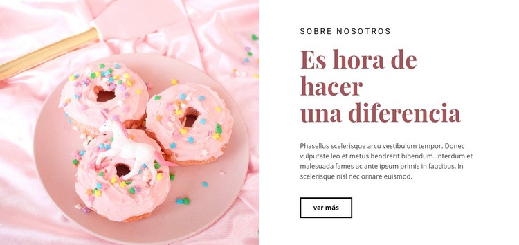 Recetas de dulces Maqueta de sitio web