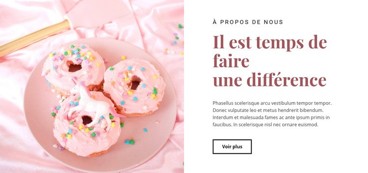 Recettes sucrées Conception de site Web