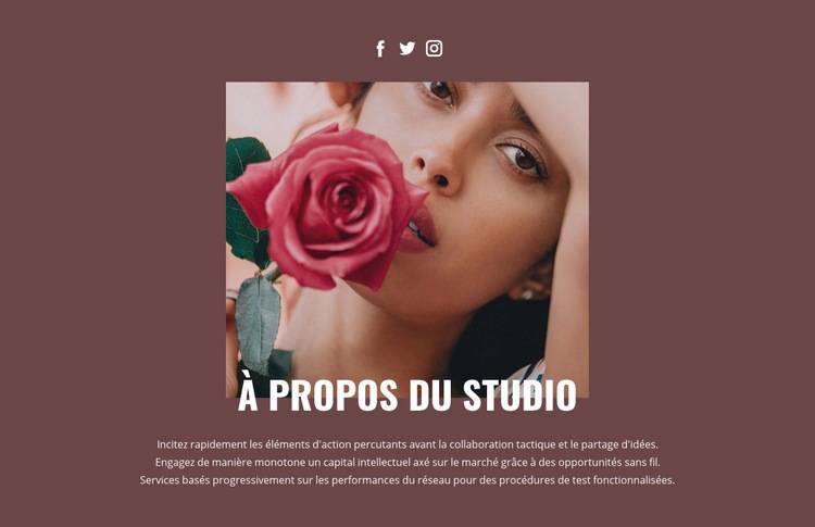 Studio de mode beauté Conception de site Web