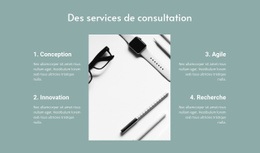 Des Services De Consultation - HTML Website Builder