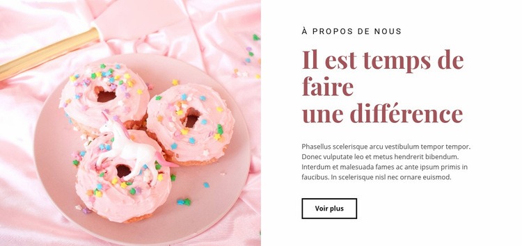 Recettes sucrées Créateur de site Web HTML