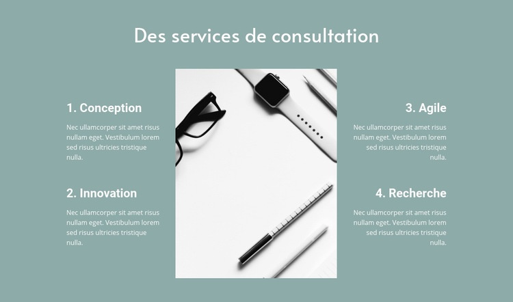 Des services de consultation Maquette de site Web