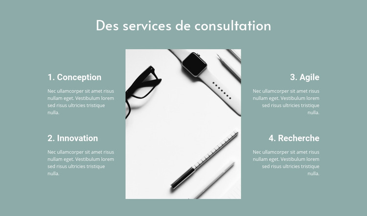 Des services de consultation Modèle HTML