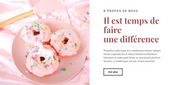 Fonctionnalité De Mise En Page De Thème Pour Recettes Sucrées