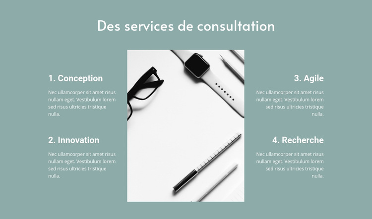 Des services de consultation Modèle de site Web