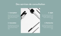 Des Services De Consultation : Modèle De Site Web D'Une Seule Page