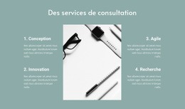 Page De Destination Du Produit Pour Des Services De Consultation