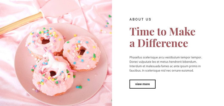 Sweet food recipes Homepage Design