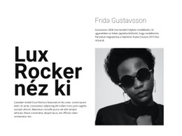 HTML-Terv Ehhez: Lux Rocker Kinézet