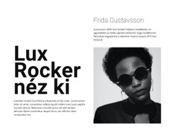 Lux Rocker Kinézet - Egyszerű Webhelysablon
