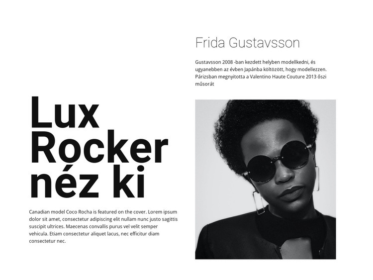 Lux rocker kinézet Weboldal sablon