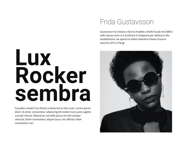 Look rocker Lux Costruttore di siti web HTML