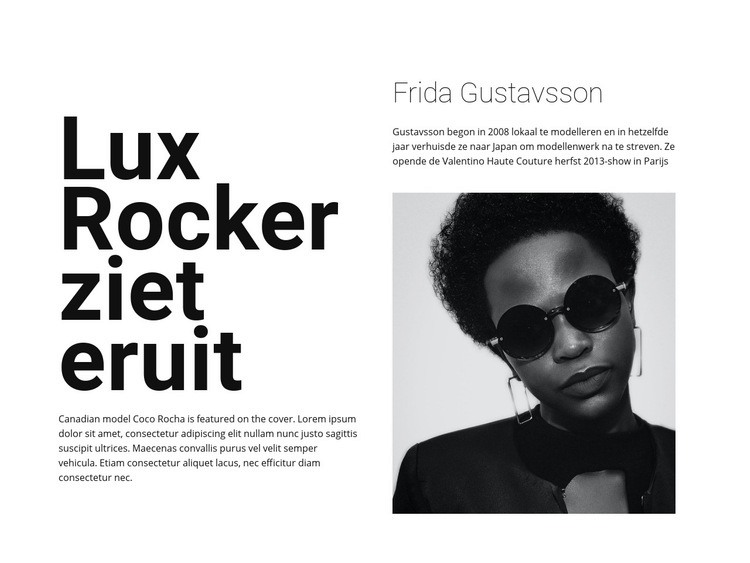 Lux rocker looks Website Builder-sjablonen