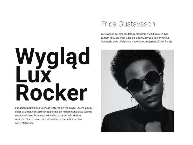 Wygląd rockera Lux Kreator witryn internetowych HTML