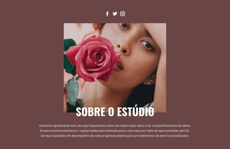 Estúdio de moda beleza Modelos de construtor de sites