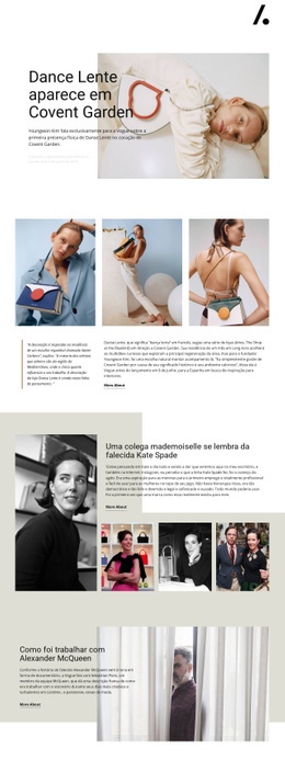 Um Design De Site Exclusivo Para Dança Lente