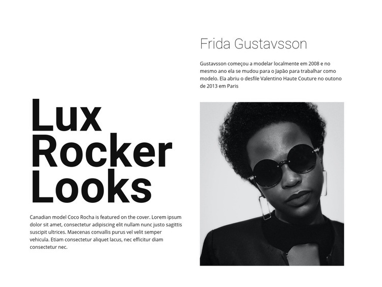 Lux rocker parece Design do site