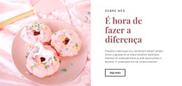 Receitas De Comida Doce Modelo CSS Básico