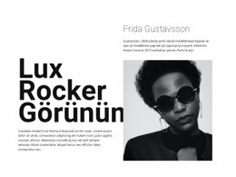 Lux Rocker Görünümü Için En Iyi Açılış Sayfası Tasarımı