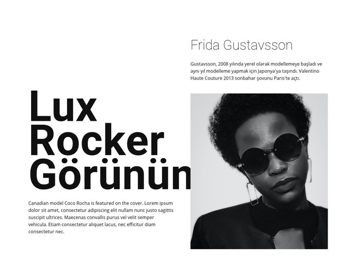 Lux rocker görünümü Açılış sayfası