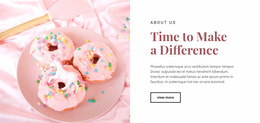 Sweet Food Recipes - Multi-Purpose Web Page Design