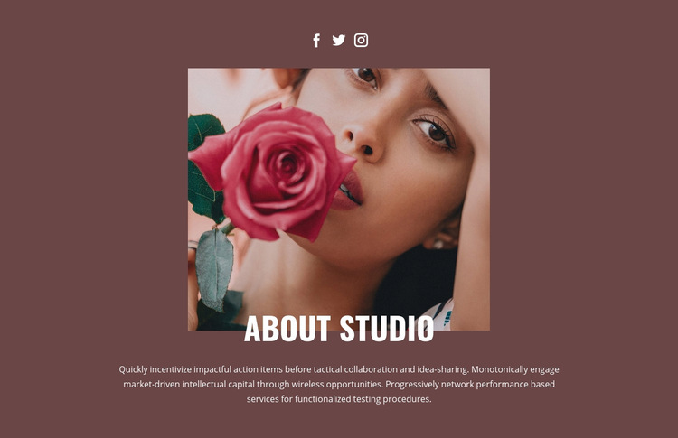 Beauty fashion studio Web Page Design