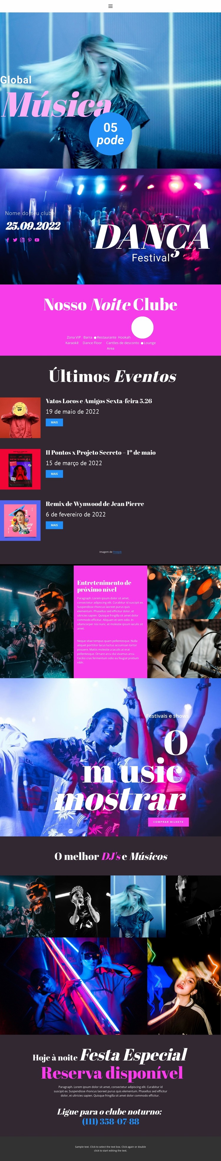 Explosão musical Template Joomla