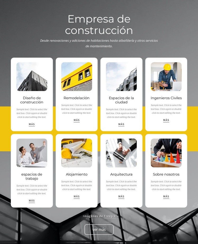 Servicios Generales Maqueta de sitio web