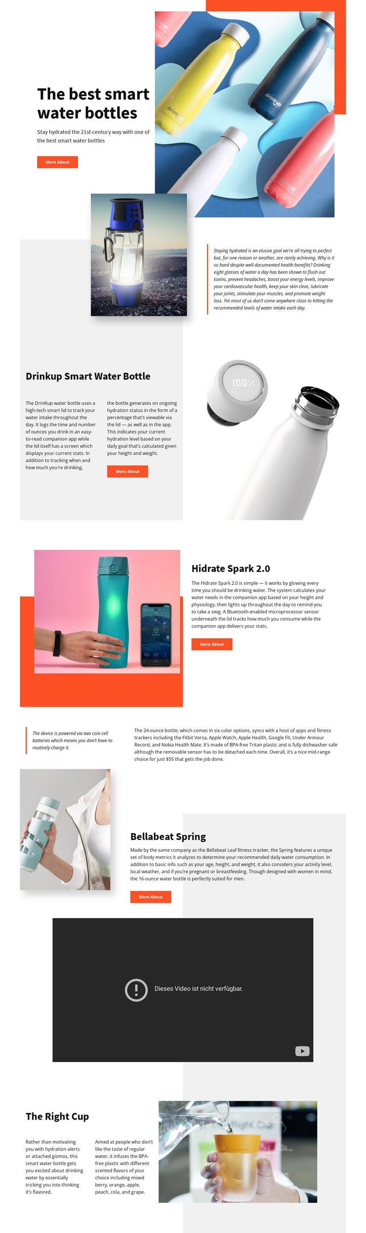 Smart Bottle One Page Template