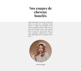 Maquette De Site Web Exclusive Pour Nos Coupes De Cheveux Bouclés