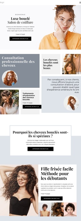 Salon De Coiffure Bouclé – Thème WordPress Par Glisser-Déposer