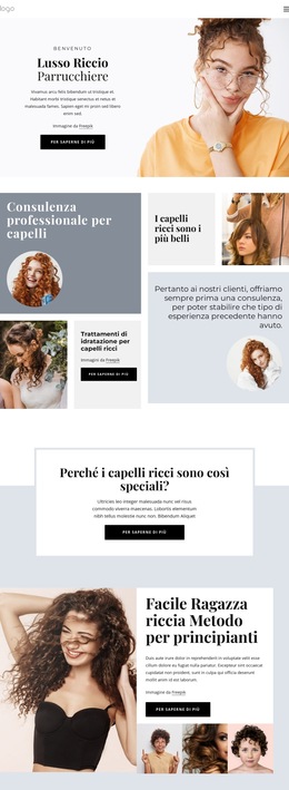 Salone Di Capelli Ricci - Modelli Di Siti Web Personali