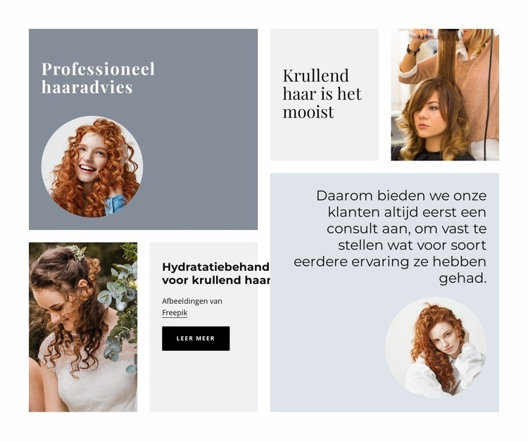 Professioneel haaradvies Website Builder-sjablonen