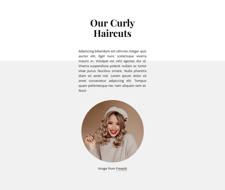 Our curly haircuts One Page Template