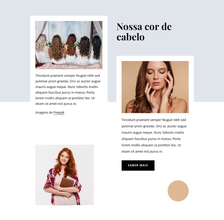 Penteado natural Construtor de sites HTML