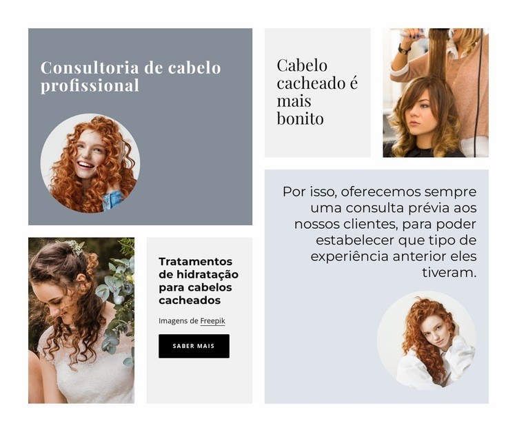 Consultoria de cabelo profissional Design do site
