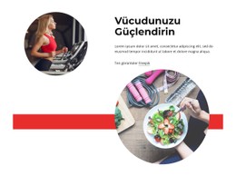 Vücudunuzu Güçlendirin Ücretsiz CSS Web Sitesi Şablonu