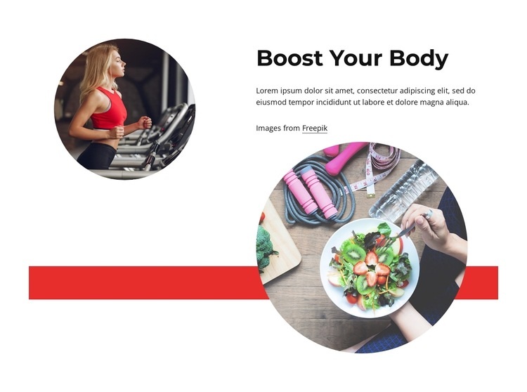 Boost your body Web Page Design