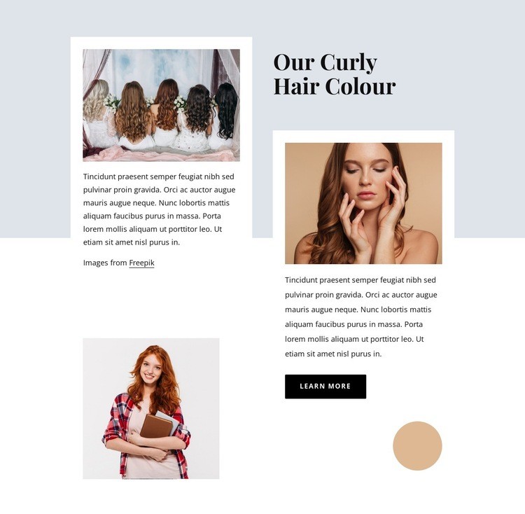 Natural hair styling Wix Template Alternative