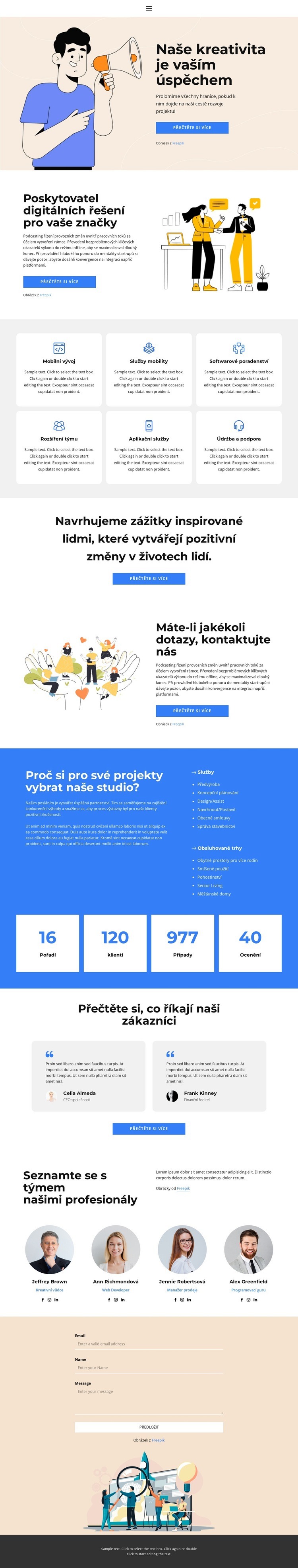 Nastavte svou firmu Šablona CSS