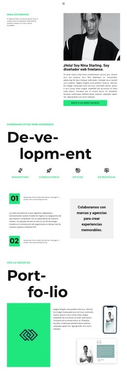 Diseño De Sitio Web Para Tarjeta De Diseñador