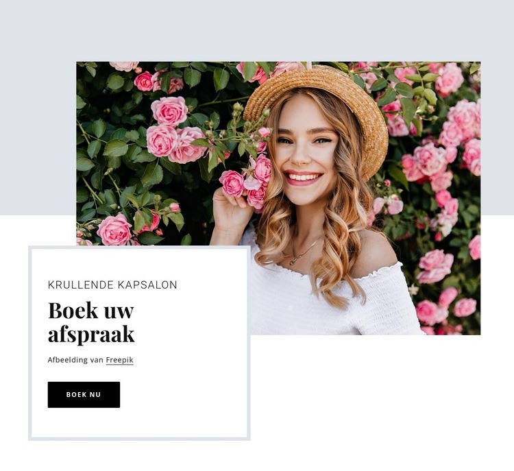 Boek je afspraak Website mockup