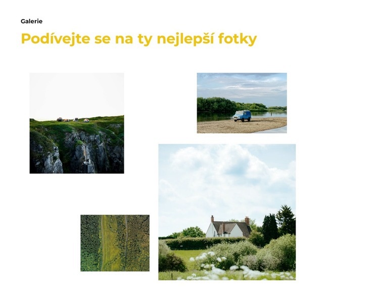 Galerie s různými fotografiemi Šablona CSS