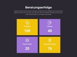 Zähler Unserer Leistungen Website-Design