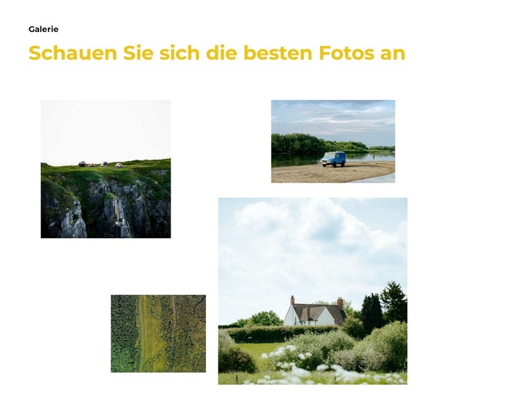 Galerie mit verschiedenen Fotos Website-Vorlage