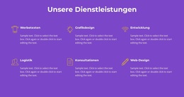 Unsere Agenturleistungen – Responsives WordPress-Theme