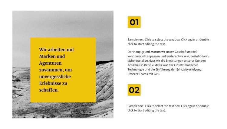 Zwei wichtige Faktoren Landing Page